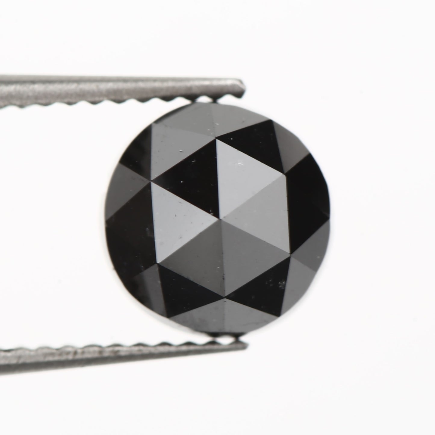 round rose cut black diamond 