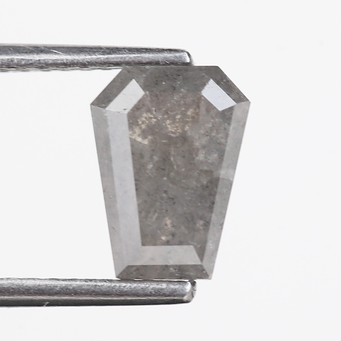 1.30 Carat Coffin Cut Salt and Pepper Diamond For Womens Wedding Ring