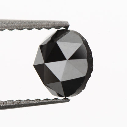 0.94 Carat Round Rose Cut Fancy Natural Black Diamond - Blackdiamond