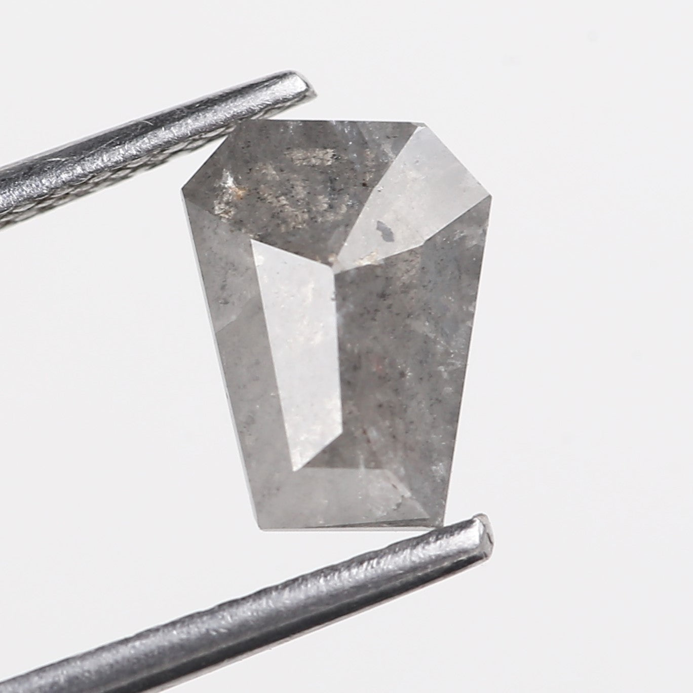 1.30 Carat Coffin Cut Salt and Pepper Diamond For Womens Wedding Ring