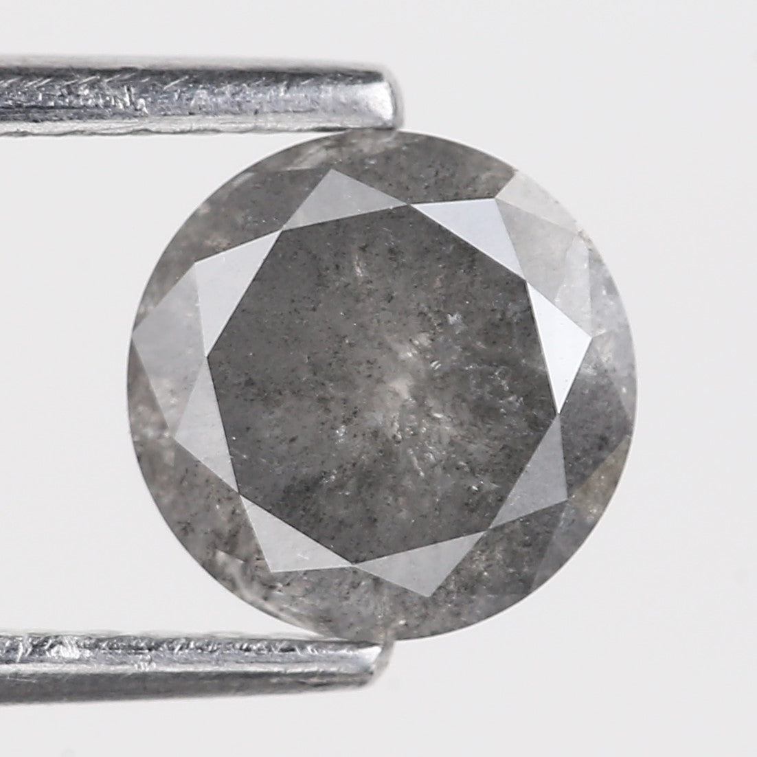 1 Carat Stormy Gray Round Salt and Pepper Diamond Canadian Origin 6.50 MM