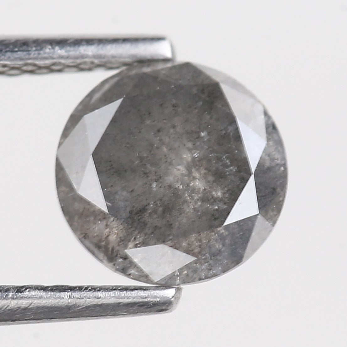 1 Carat Stormy Gray Round Salt and Pepper Diamond Canadian Origin 6.50 MM