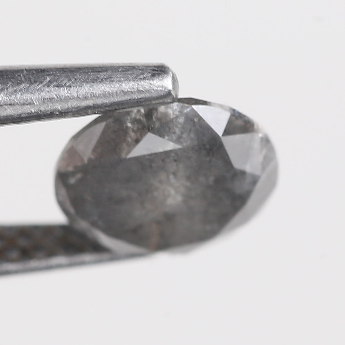 1 Carat Stormy Gray Round Salt and Pepper Diamond Canadian Origin 6.50 MM