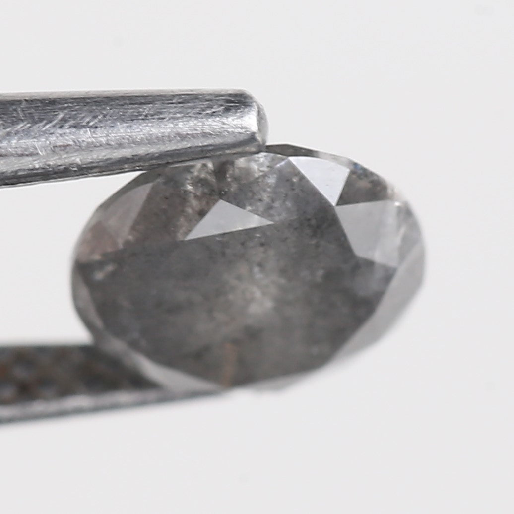 1 Carat Stormy Gray Round Salt and Pepper Diamond Canadian Origin 6.50 MM