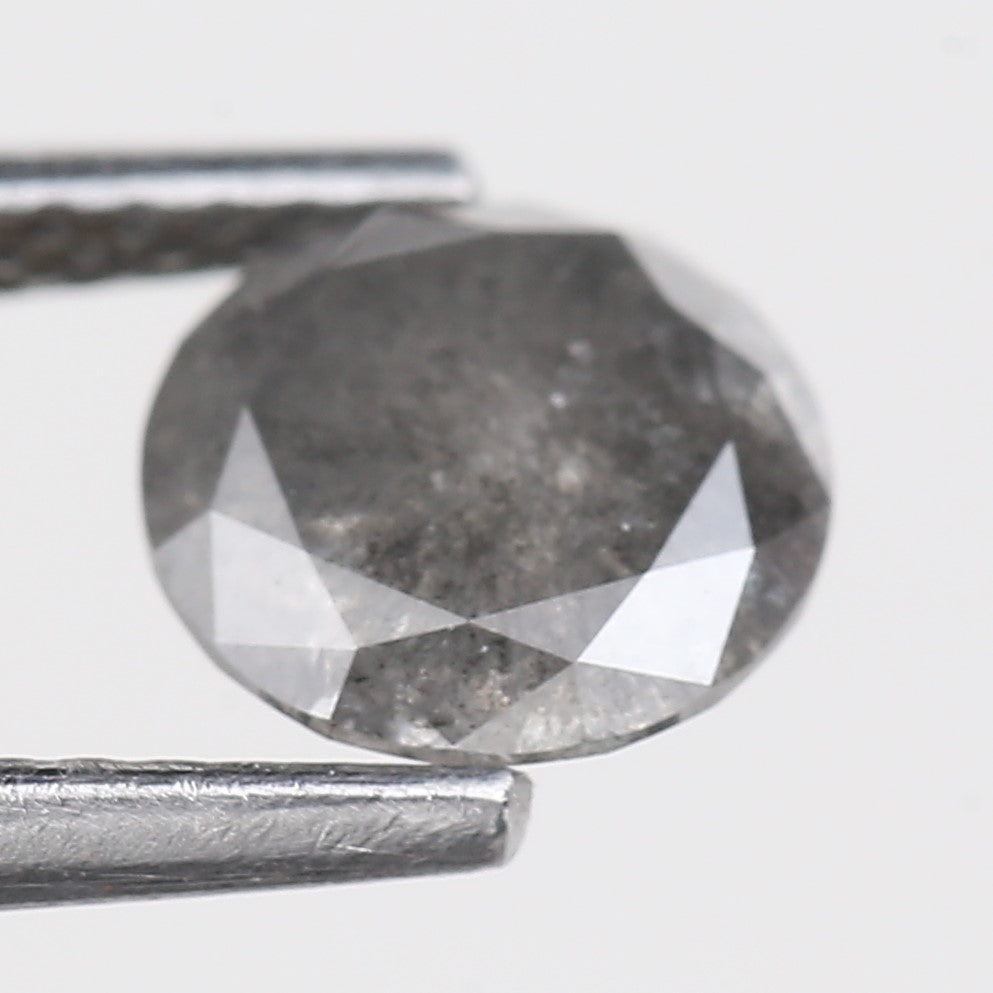 1 Carat Stormy Gray Round Salt and Pepper Diamond Canadian Origin 6.50 MM