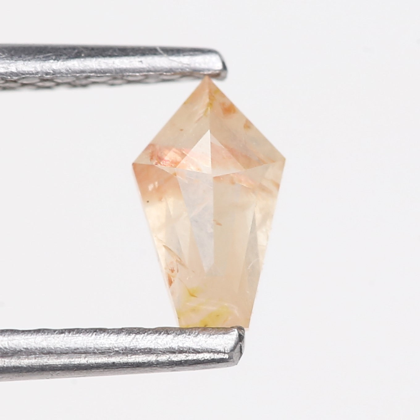0.30 Carat Natural Light Orange Kite Cut Salt And Pepper Diamond 5.80 MM