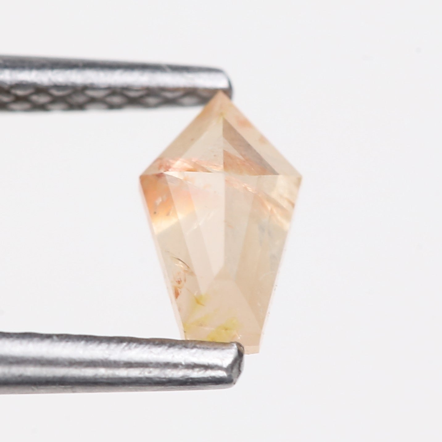 0.30 Carat Natural Light Orange Kite Cut Salt And Pepper Diamond 5.80 MM