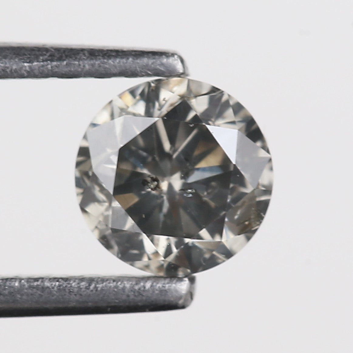 0.50 Carat Fancy Gray Round Brilliant Diamond 4.90 MM