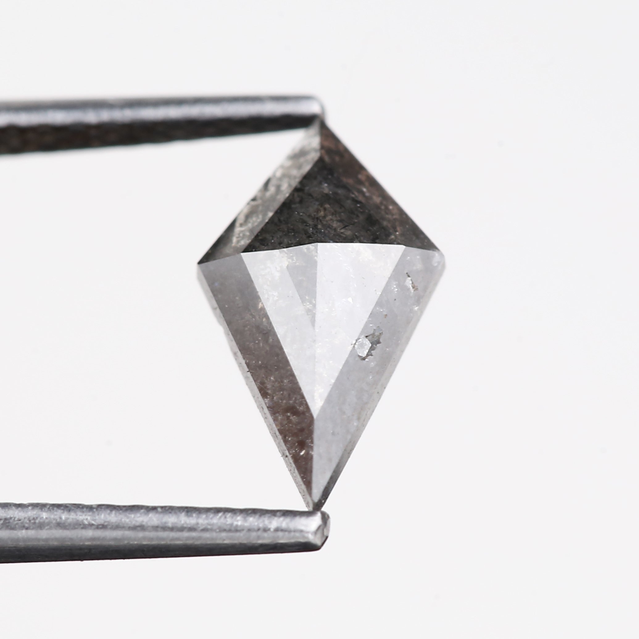 0.97 Carat Natural Gray Kite Cut Salt And Pepper Diamond 10.56 MM