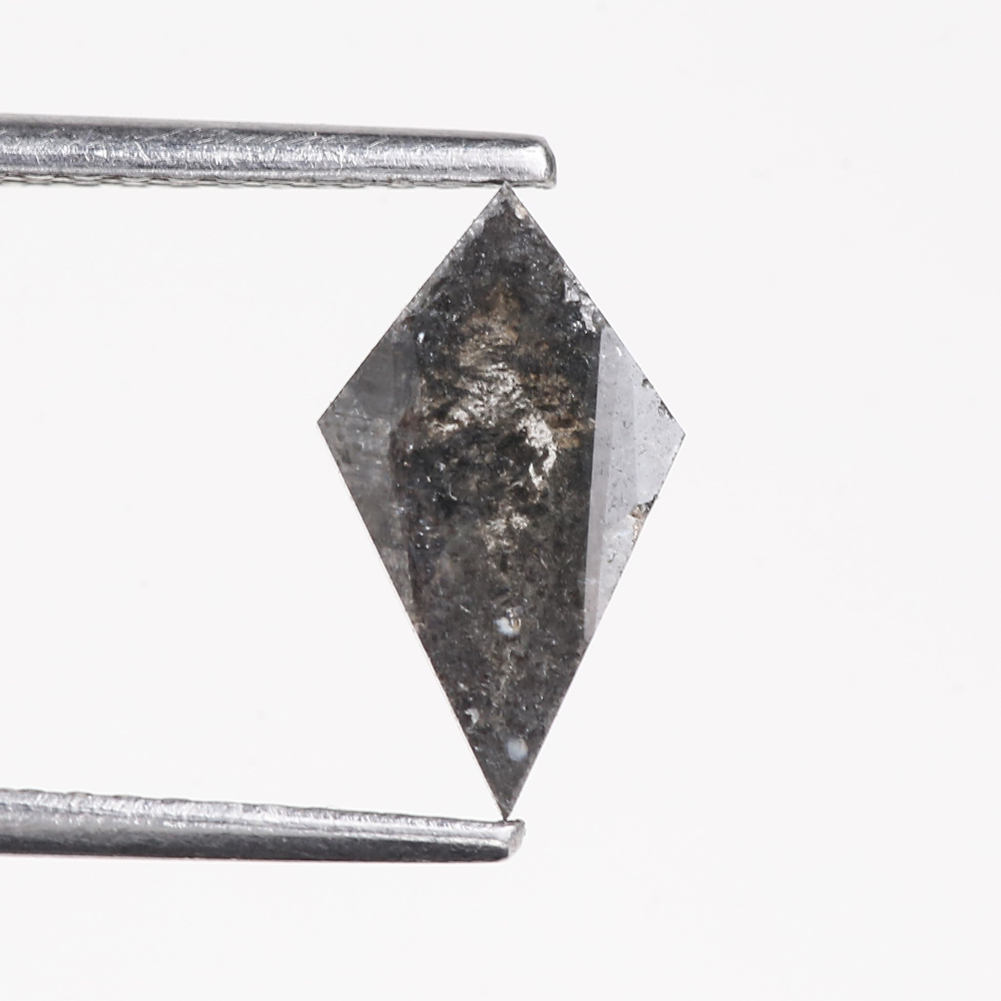 0.97 Carat Natural Gray Kite Cut Salt And Pepper Diamond 10.56 MM