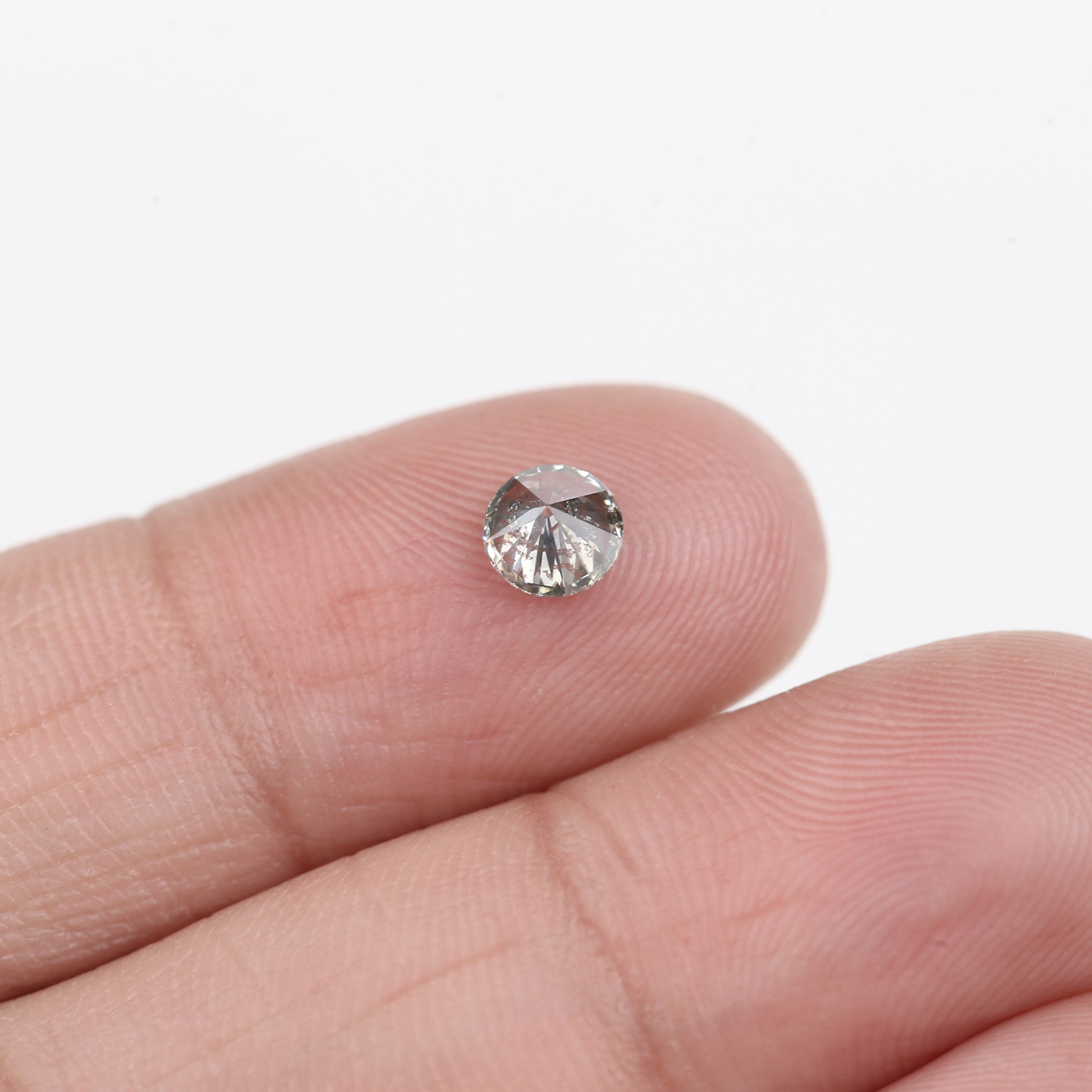 0.50 Carat Fancy Gray Round Brilliant Diamond 4.90 MM