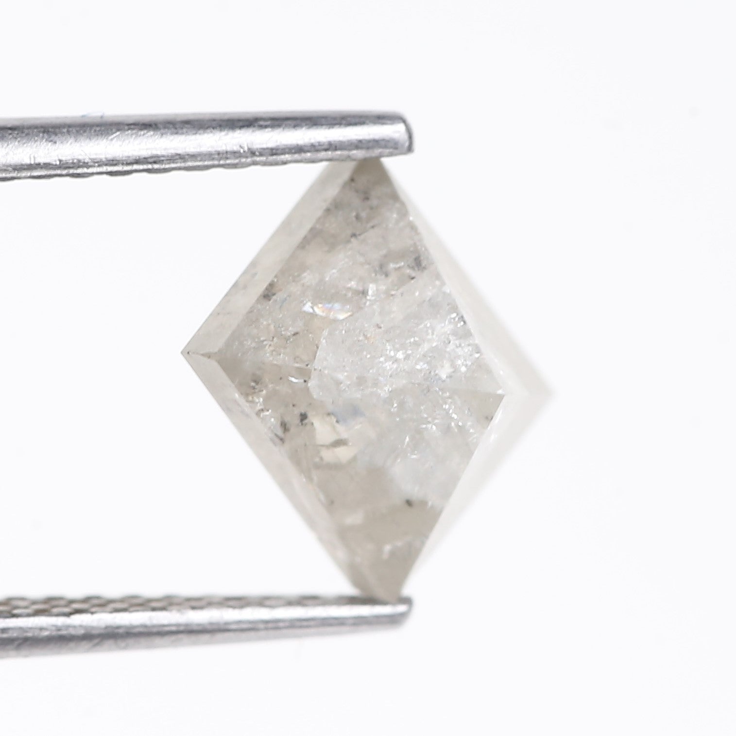 2.77 Carat Natural Gray Polish Octahedron Salt And Pepper Diamond 7.21 MM