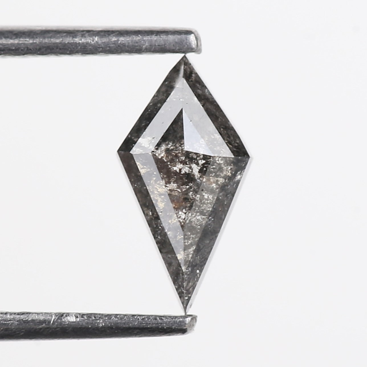 0.61 Carat Natural Black Speckled Kite Salt and Pepper Diamond 8.88 MM