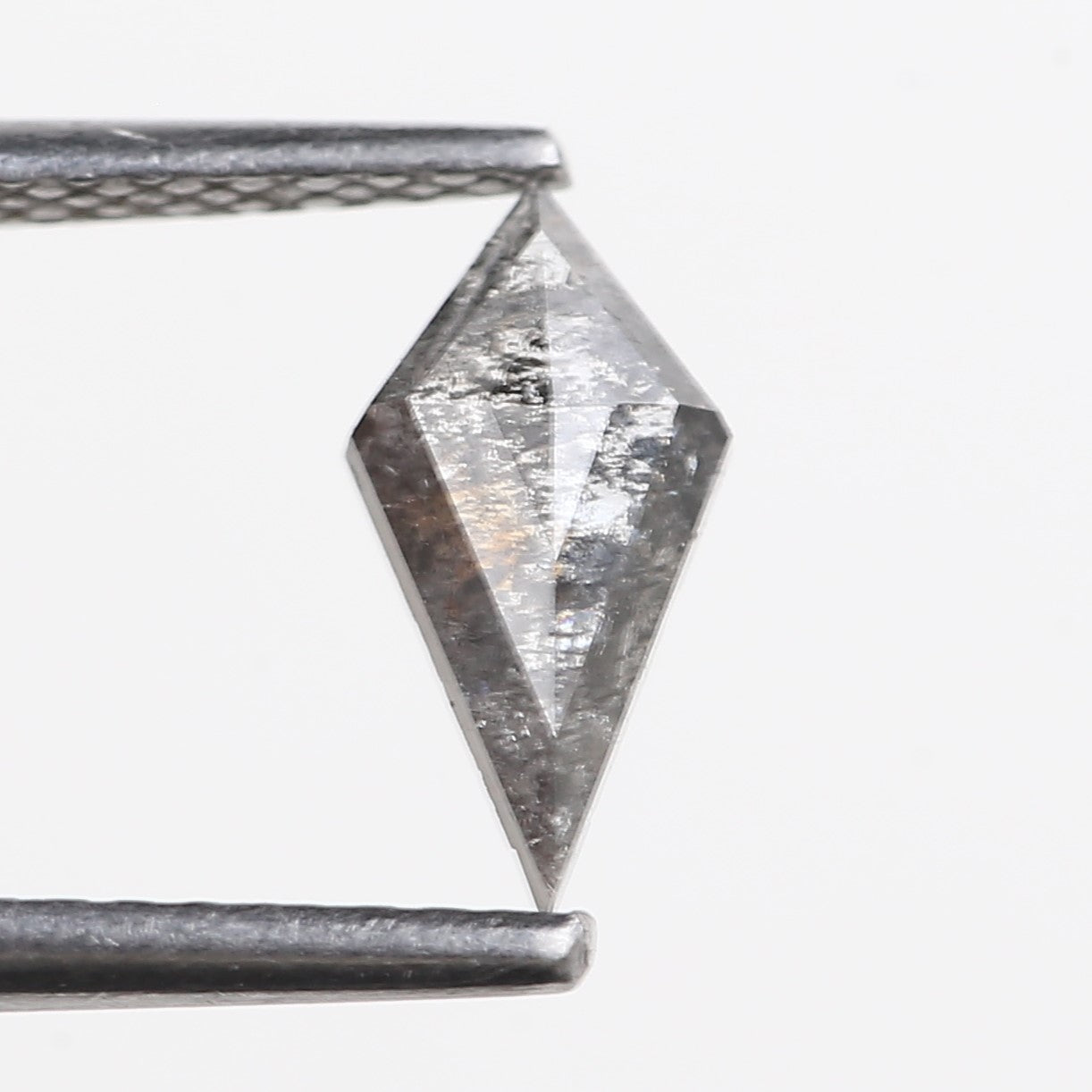 0.49 Ct Natural Salt And Pepper Diamond For Kite Engagement Ring 9 MM