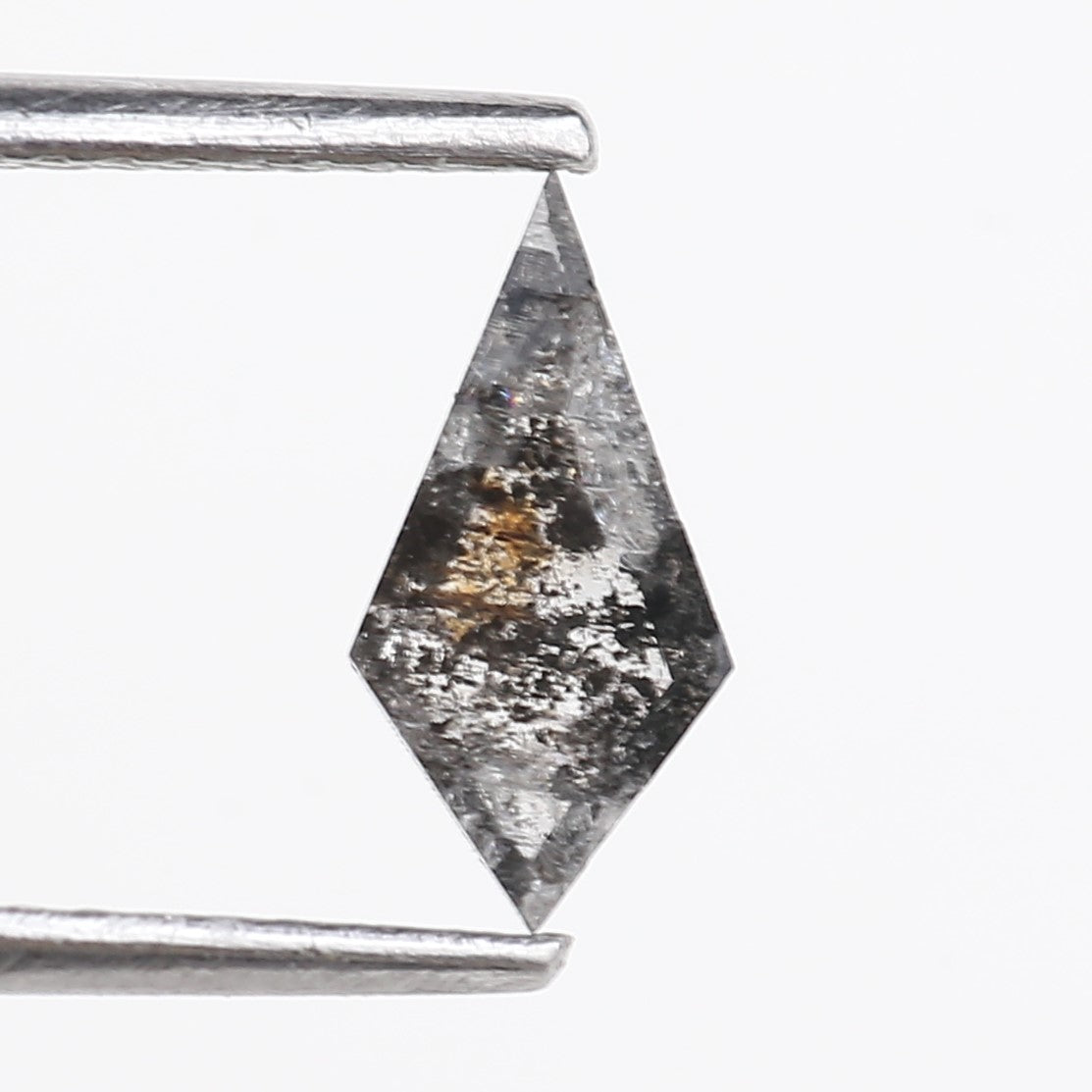 0.49 Ct Natural Salt And Pepper Diamond For Kite Engagement Ring 9 MM
