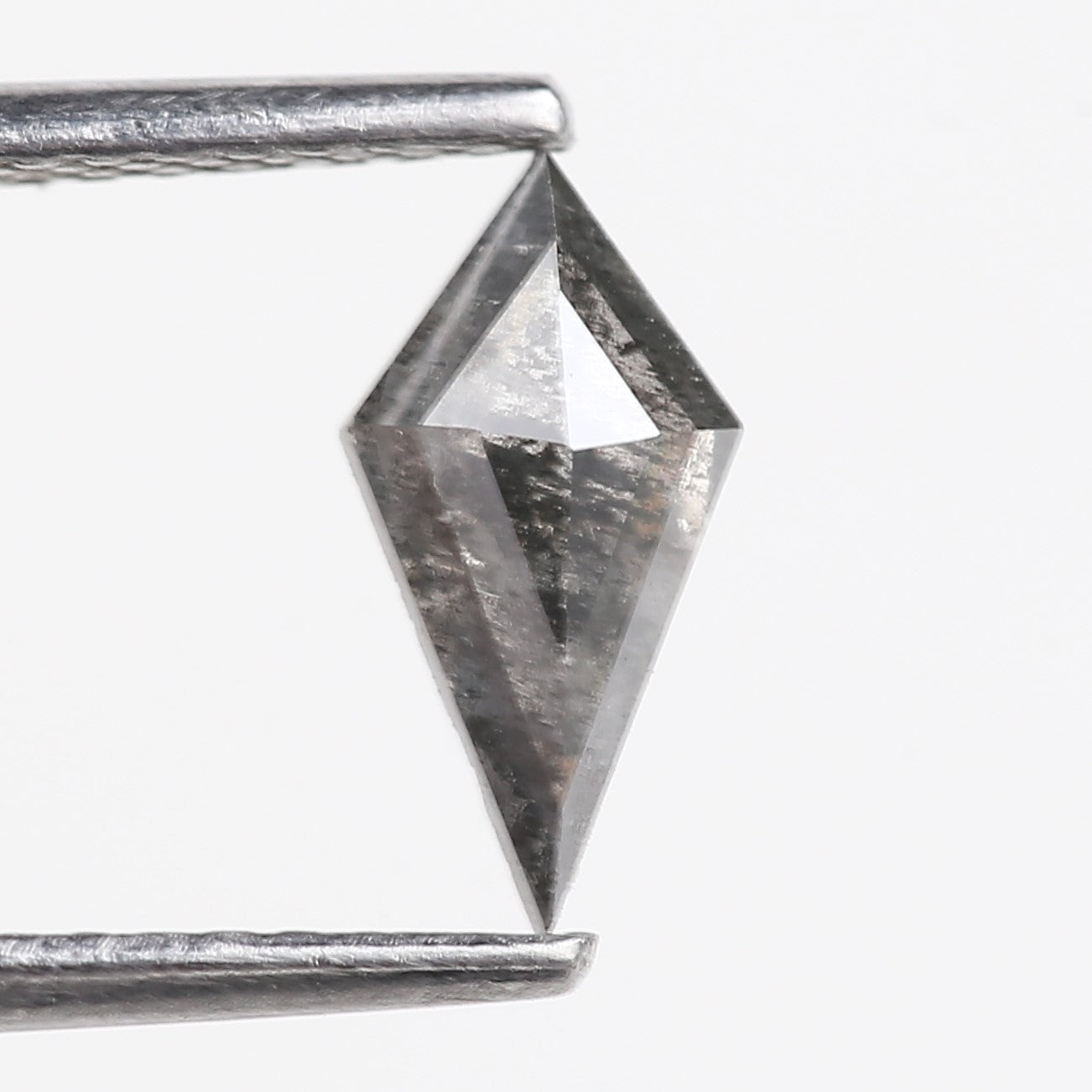 0.51 Carat Natural Grey Kite Cut Salt And Pepper Diamond 9.04 MM