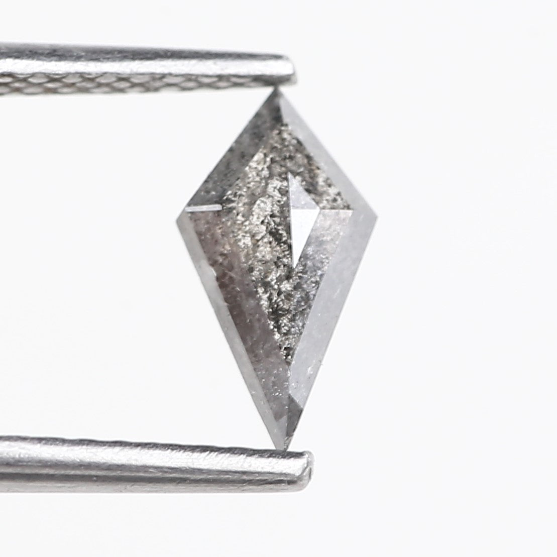 0.55 Carat Natural Grey Kite Shape Salt And Pepper Diamond 9 MM