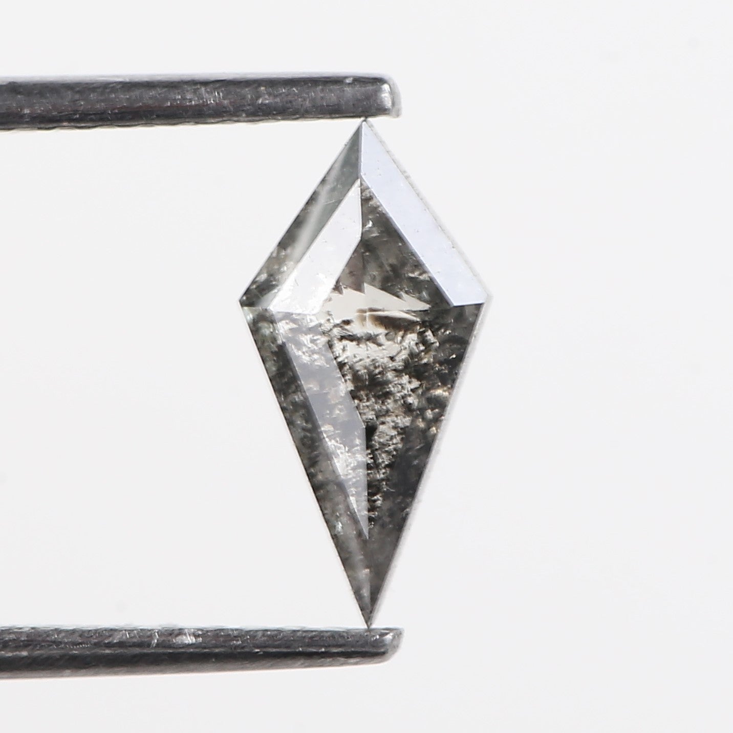 0.69 Carat Kite Shaped Salt and Pepper Diamond 10 MM