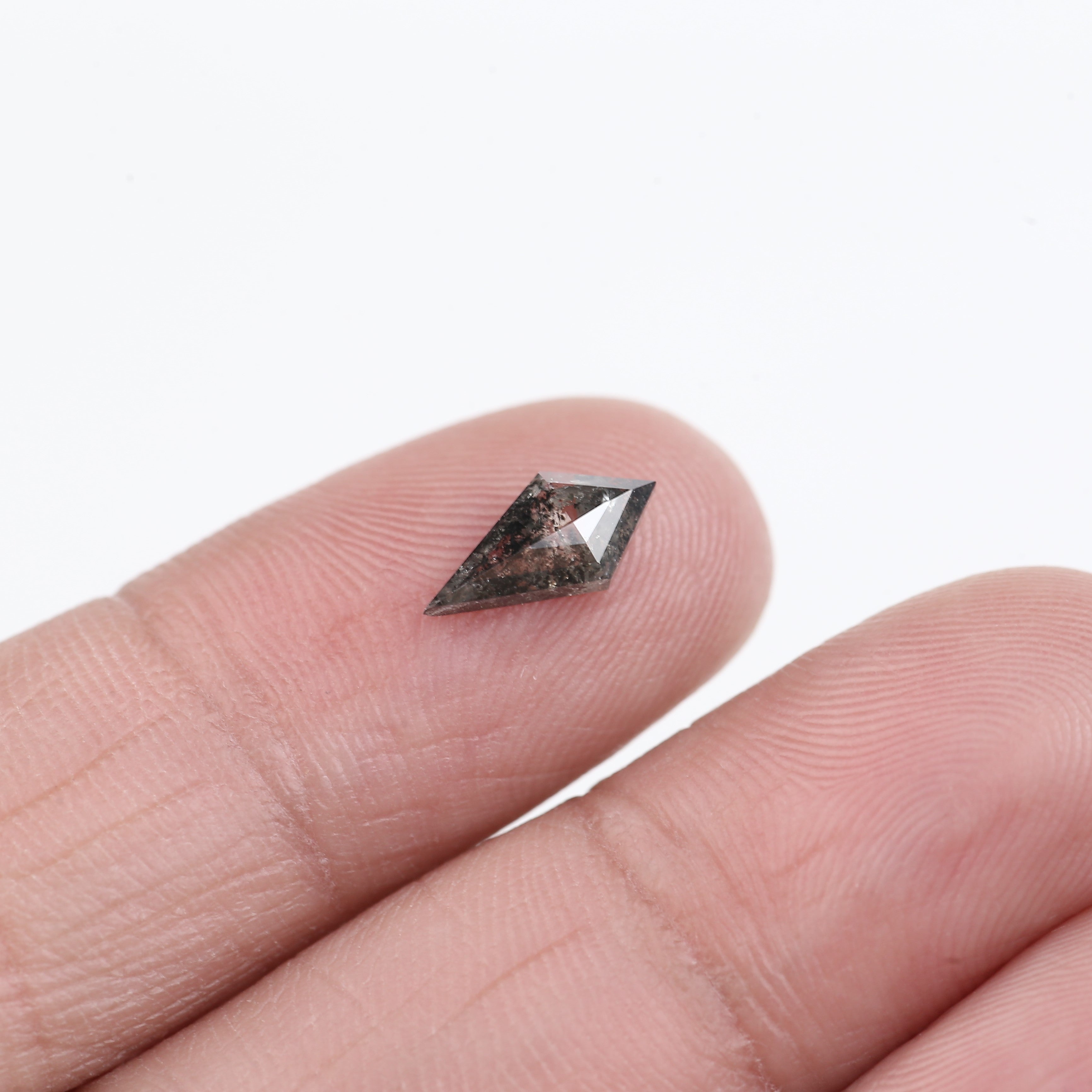 0.69 Carat Kite Shaped Salt and Pepper Diamond 10 MM