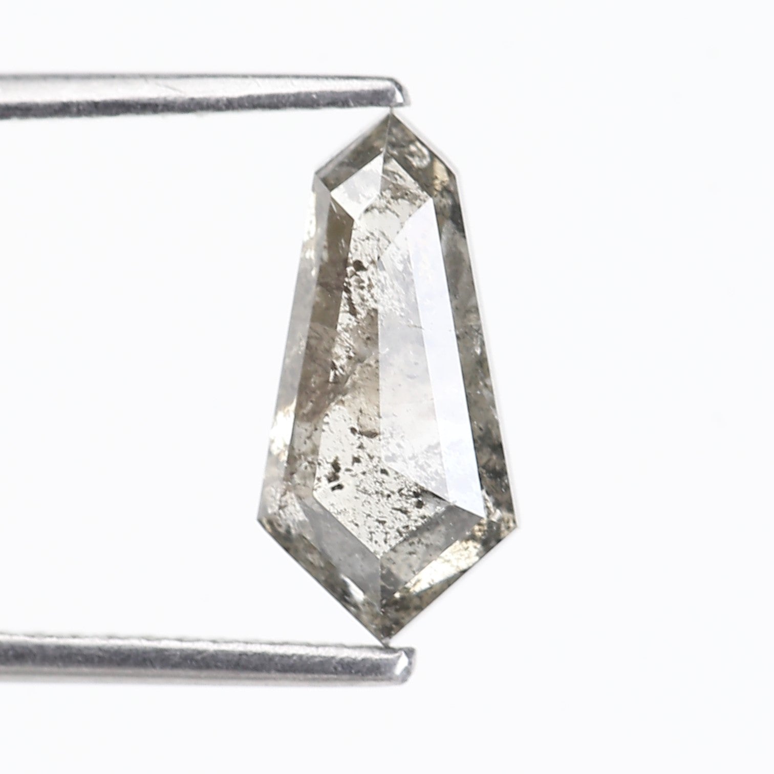 1.89 Carat Natural Gray Kite Cut Salt and Pepper Diamond 11.97 MM