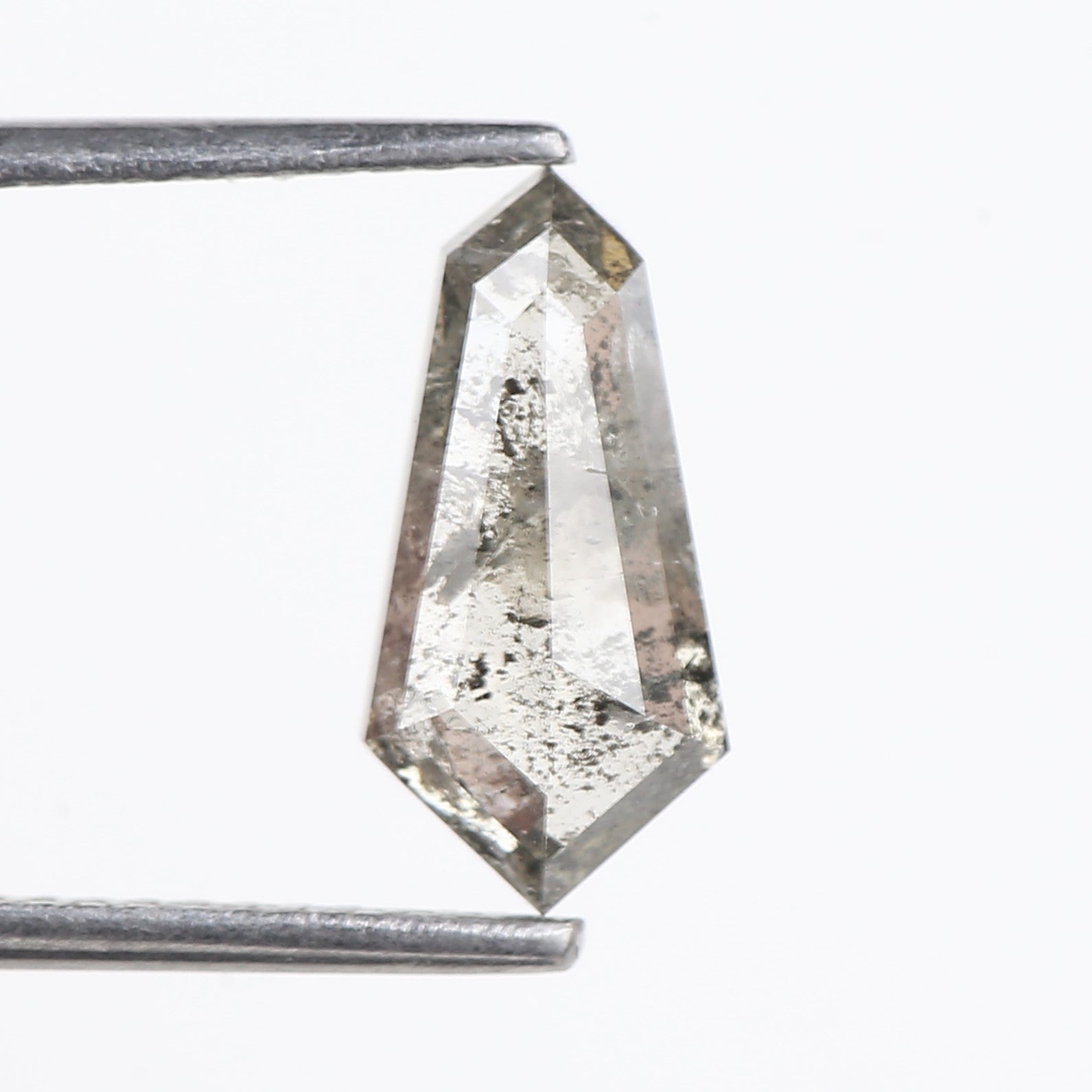 1.89 Carat Natural Gray Kite Cut Salt and Pepper Diamond 11.97 MM