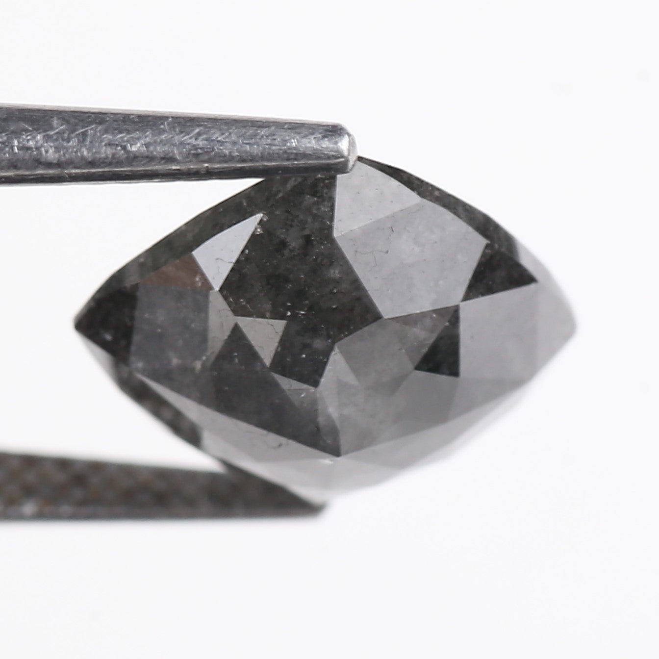 5.20 Carat Stormy Gray Cushion Cut Diamond Salt and Pepper 10.10 MM