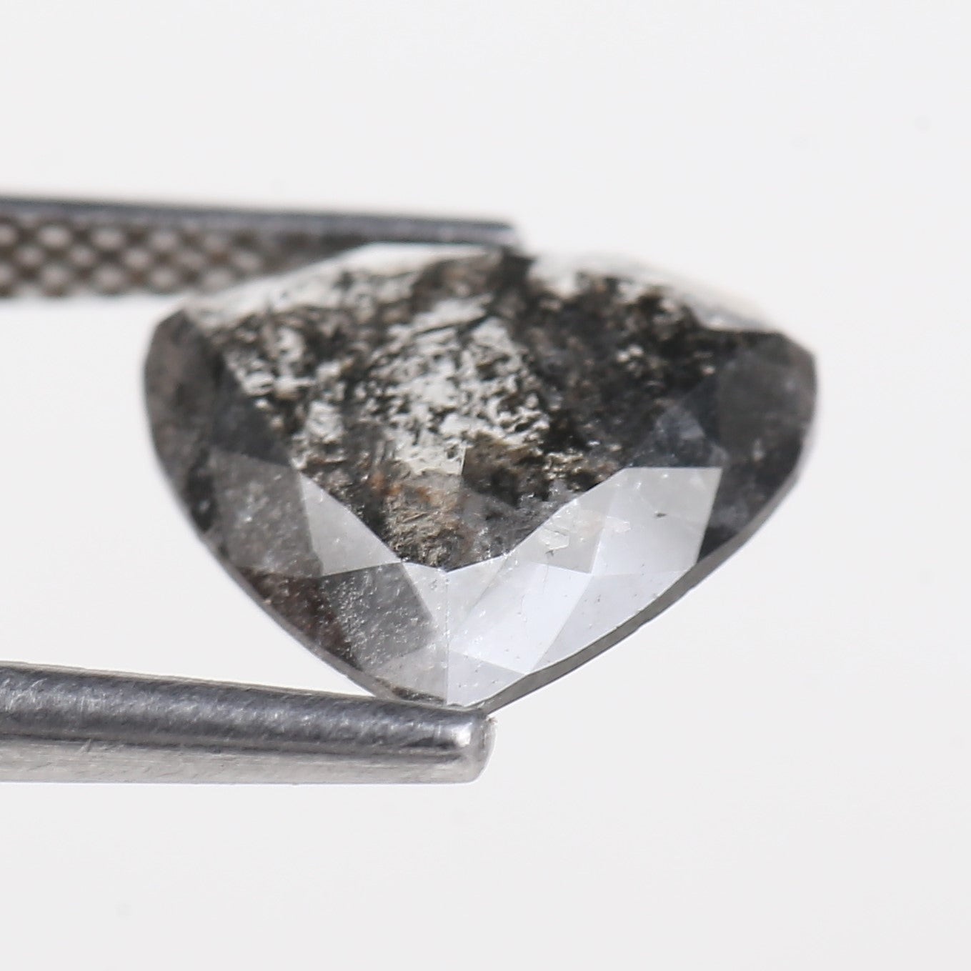 1.83 Carat Natural Pear Black Speckled Diamond 9.99 MM