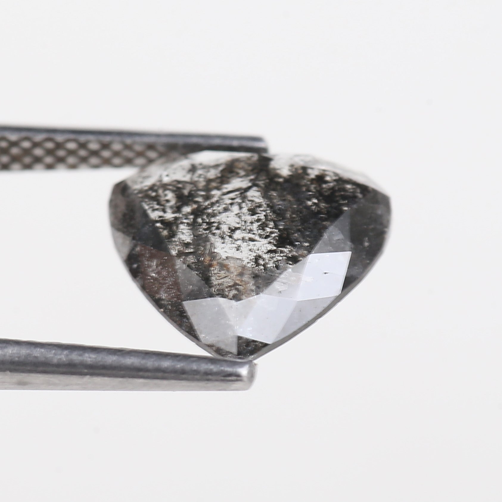 1.83 Carat Natural Pear Black Speckled Diamond 9.99 MM