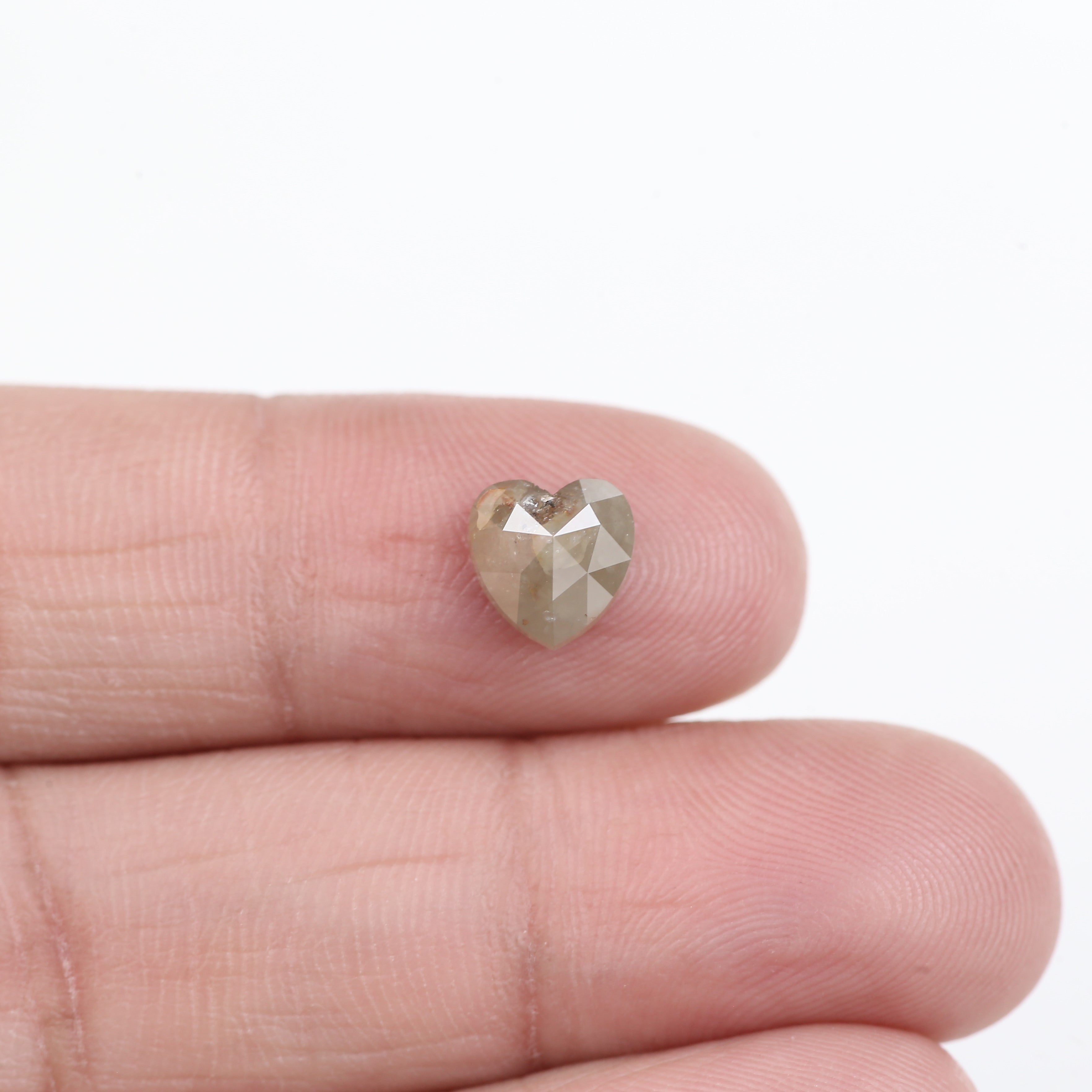 1.73 Carat Natural Heart Rosecut Rustic Loose Diamond 7.10 MM