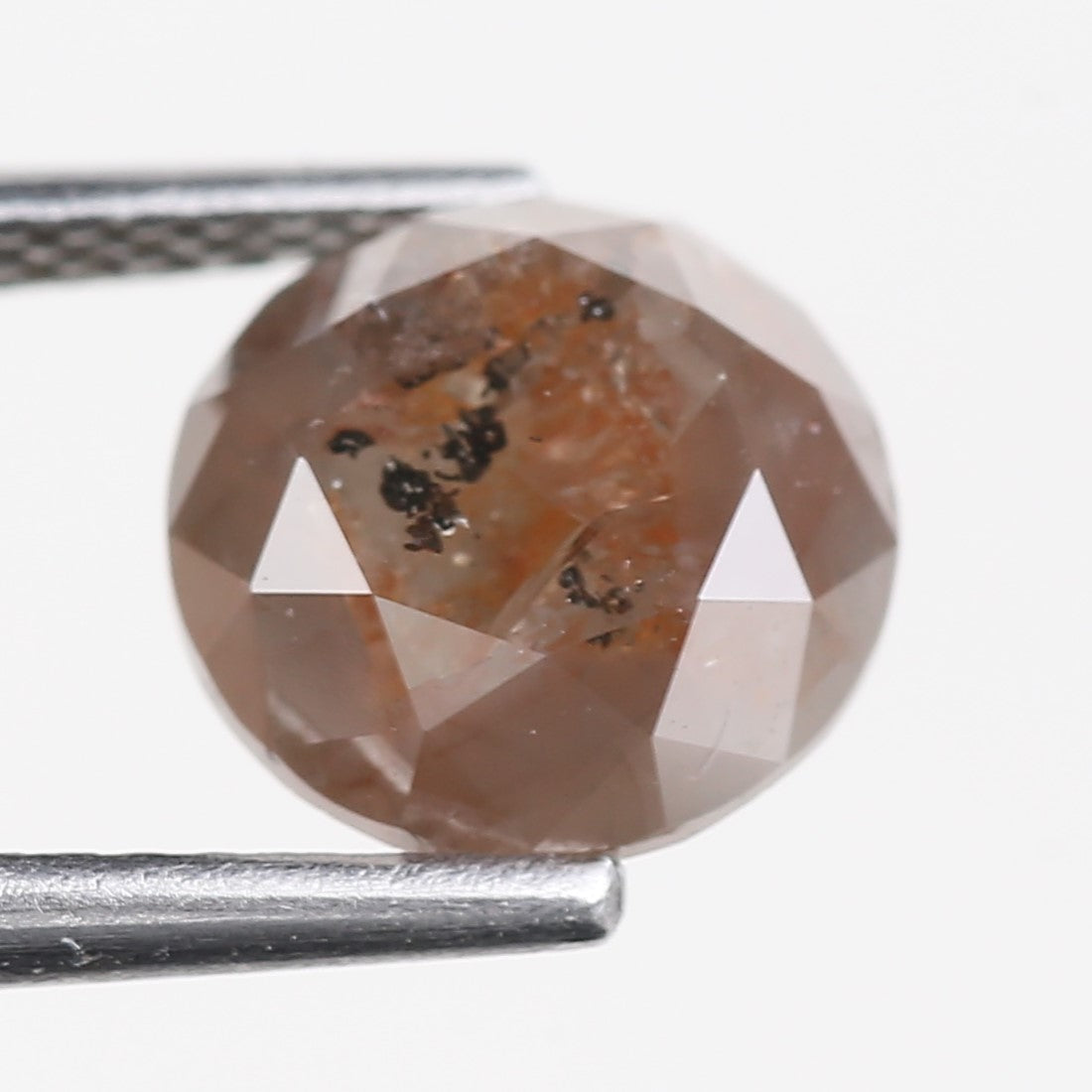 2.79 Carat Natural Fancy Brown Orange Round Diamond 8.12 MM