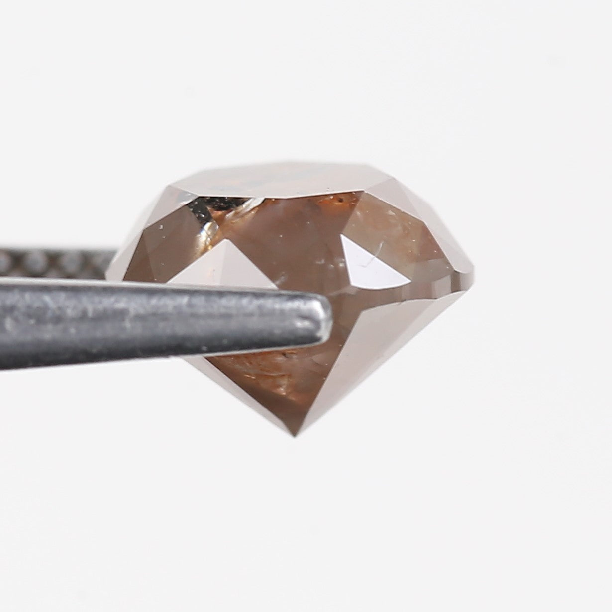 2.79 Carat Natural Fancy Brown Orange Round Diamond 8.12 MM