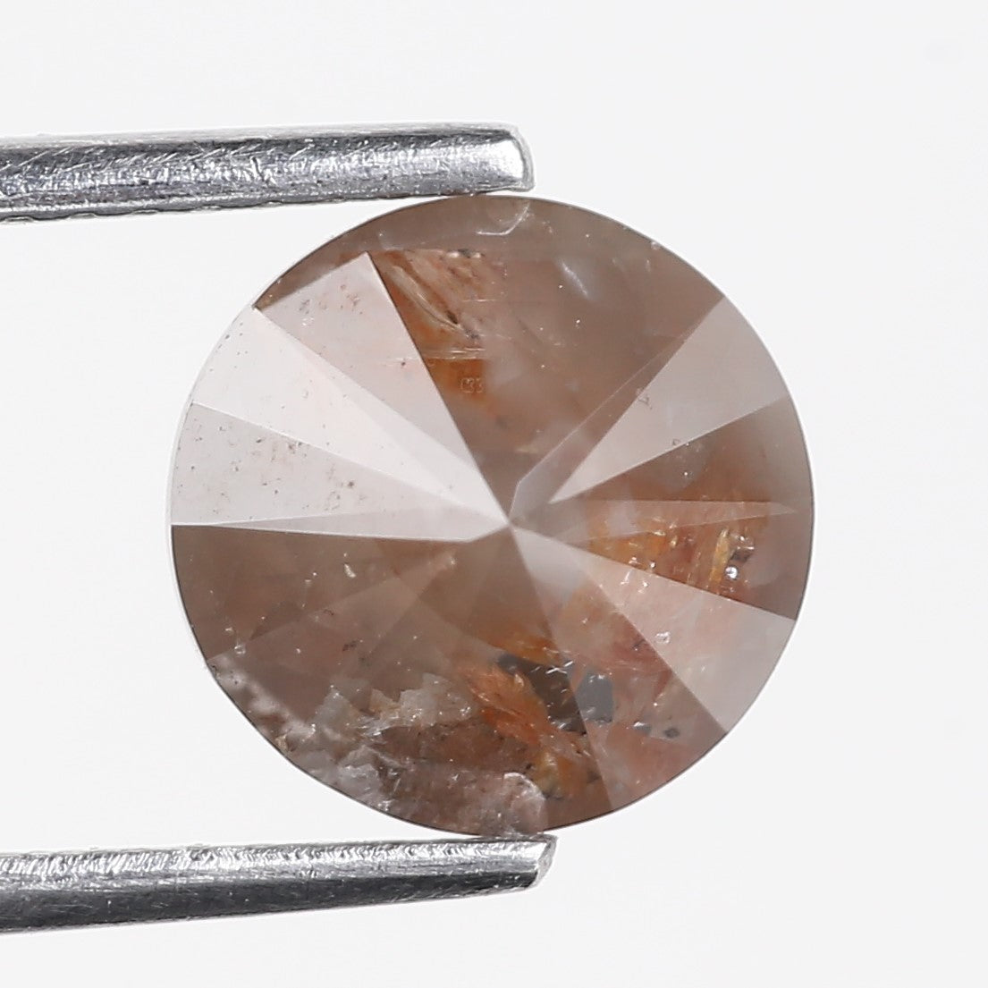 2.79 Carat Natural Fancy Brown Orange Round Diamond 8.12 MM