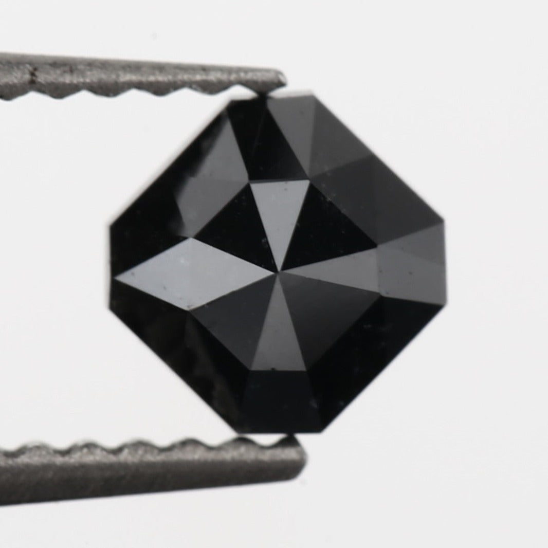 asscher cut black diamond