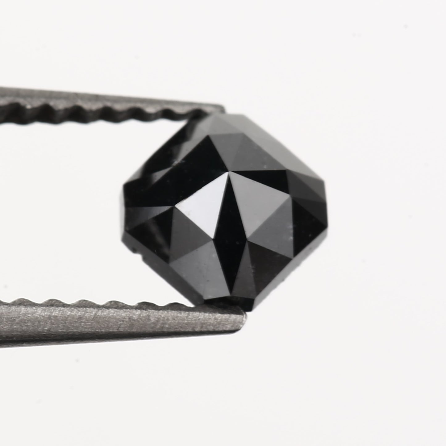 0.59 Carat 4.7 X 4.7 X 2.7 MM Asscher Cut Fancy Black Natural Loose Diamond - Blackdiamond