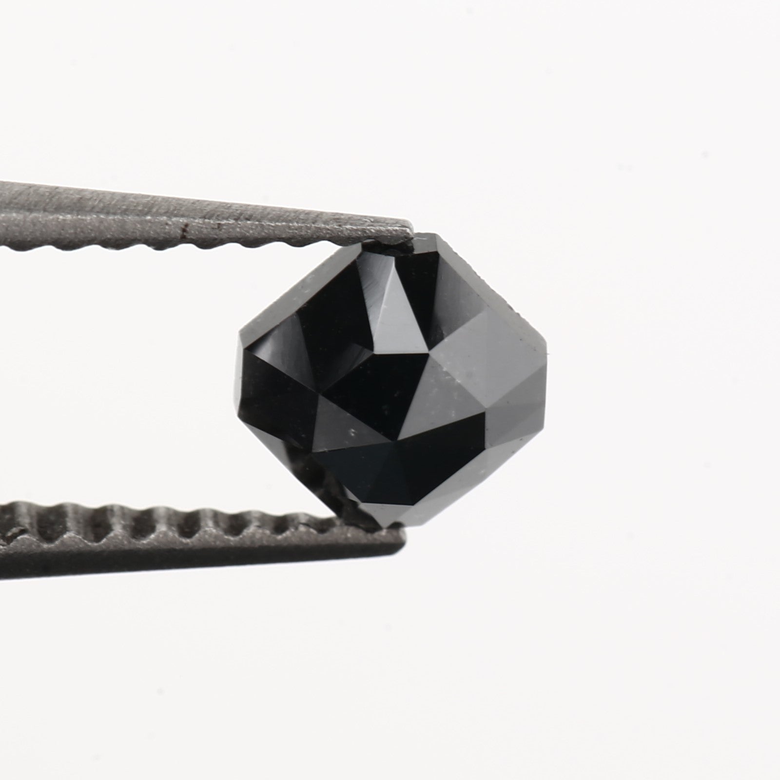 0.59 Carat 4.7 X 4.7 X 2.7 MM Asscher Cut Fancy Black Natural Loose Diamond - Blackdiamond