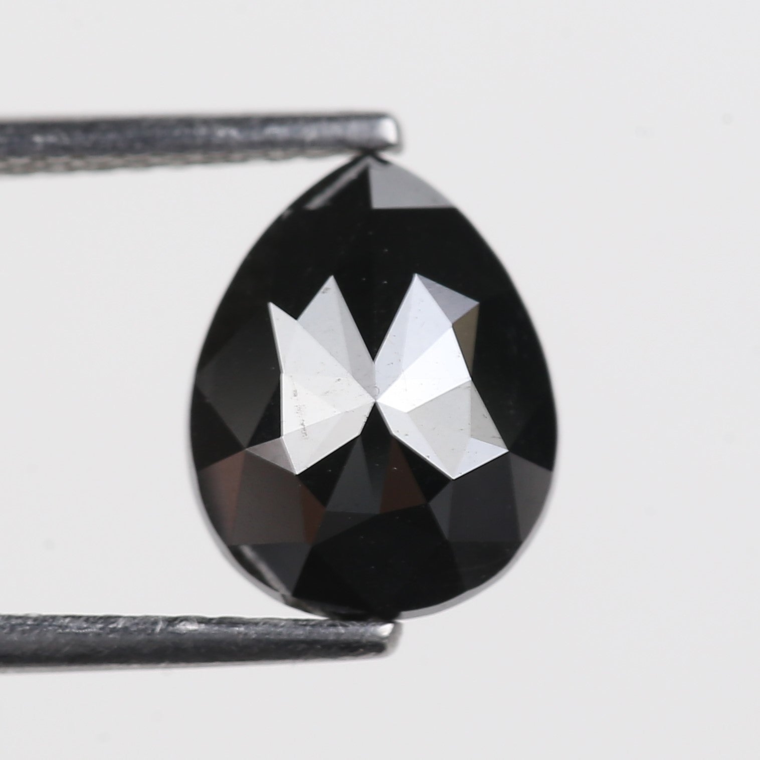 2.35 Carat Natural Fancy Black Pear Diamond 9.7 MM