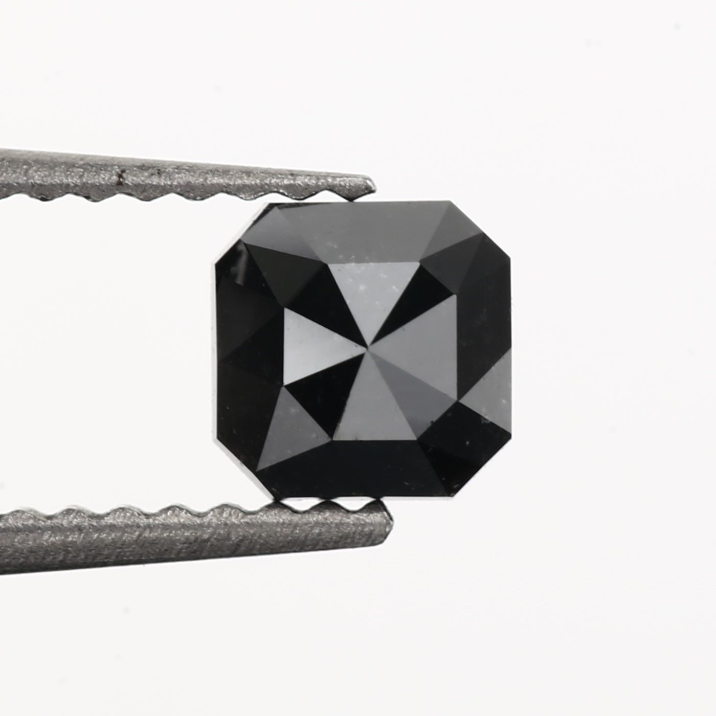 0.59 Carat 4.7 X 4.7 X 2.7 MM Asscher Cut Fancy Black Natural Loose Diamond - Blackdiamond