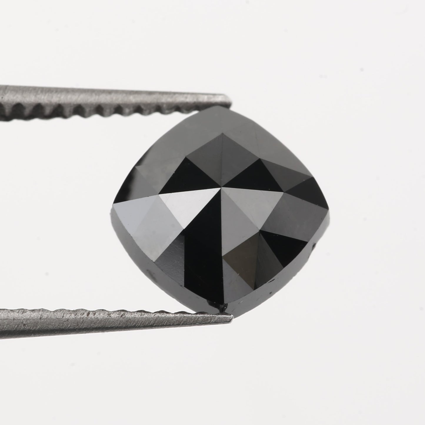 0.60 Carat 5 MM Natural Cushion Rose Cut Fancy Black Loose Diamond - Blackdiamond