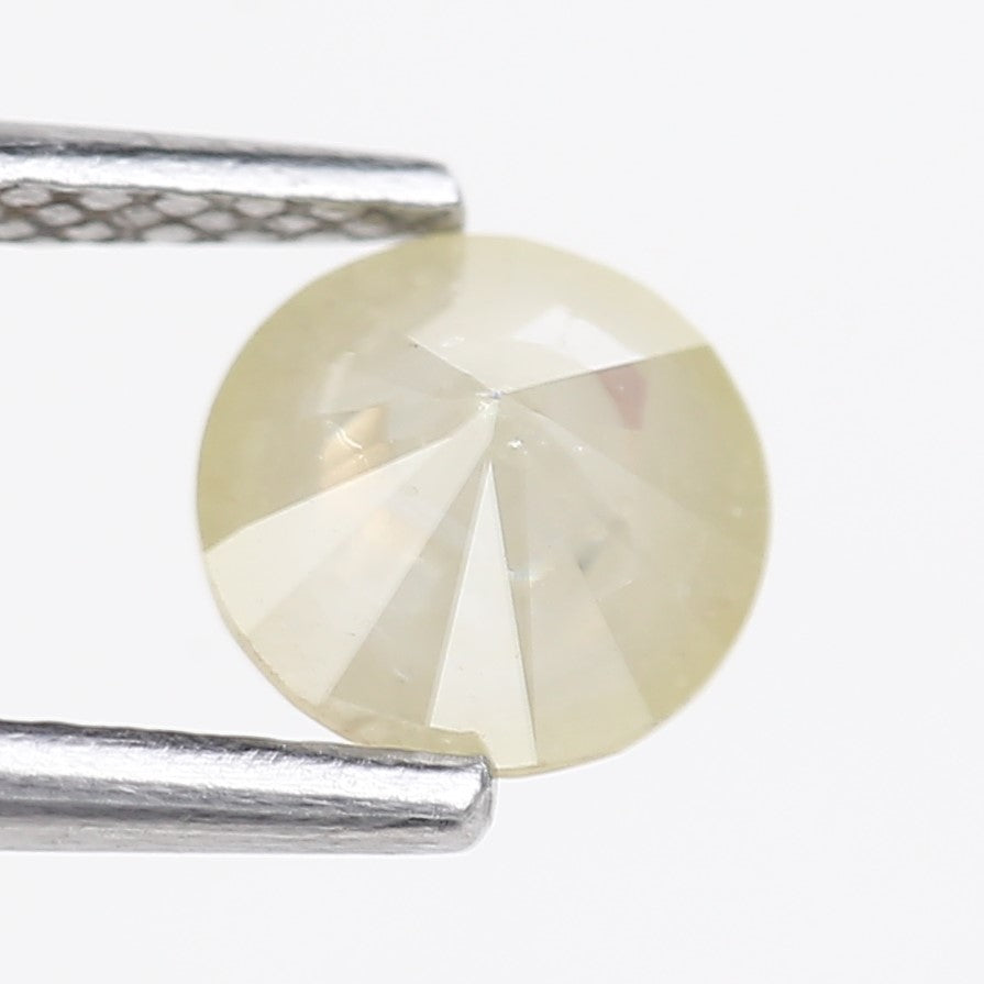 0.87 Carat Natural Round Shape Icy Salt and Pepper Diamond 5.81 MM