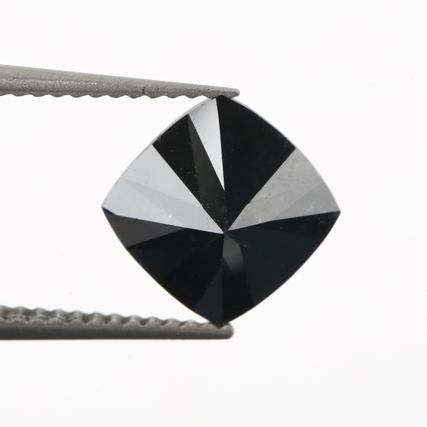 1 Carat 5.5 MM Natural Cushion Brilliant Cut Fancy Black Loose Diamond - Blackdiamond