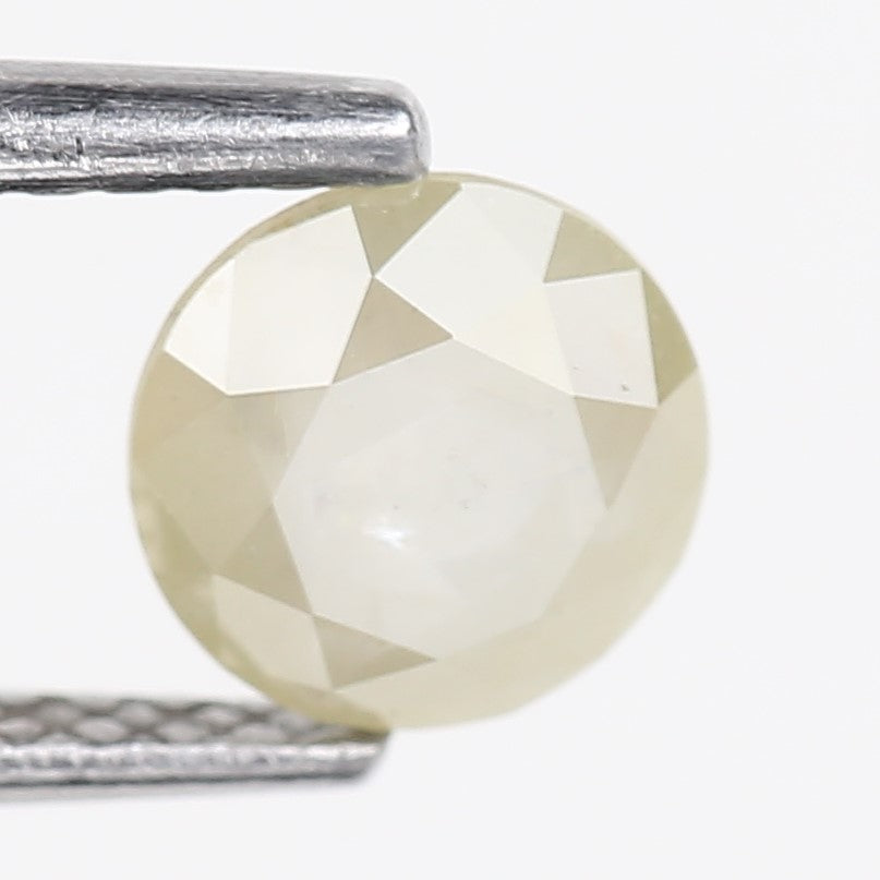 0.87 Carat Natural Round Shape Icy Salt and Pepper Diamond 5.81 MM