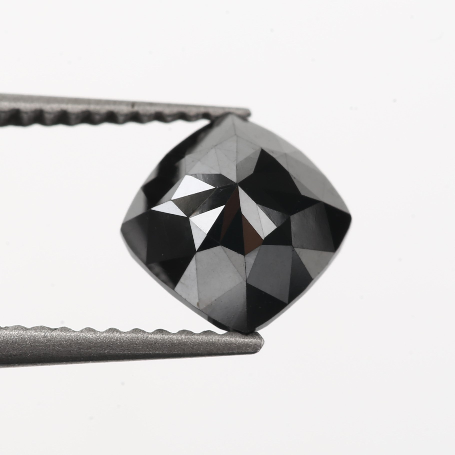 radiant cut cushion black diamond 5 mm