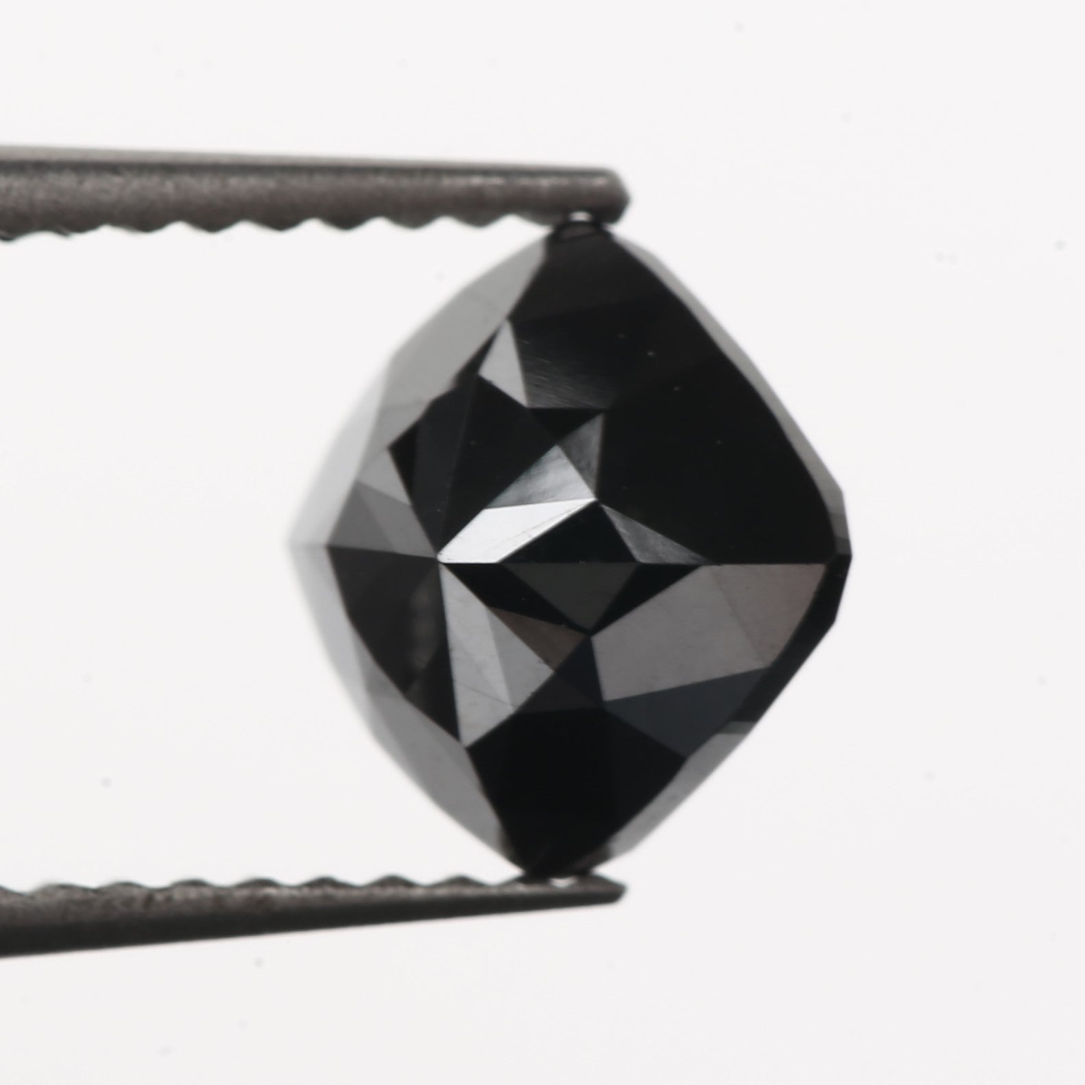 0.60 Carat 5 MM Natural Cushion Rose Cut Brilliant AAA Black Loose Diamond - Blackdiamond