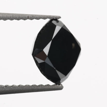 1 Carat 5.5 MM Natural Cushion Rose Cut Brilliant Black Loose Diamond - Blackdiamond