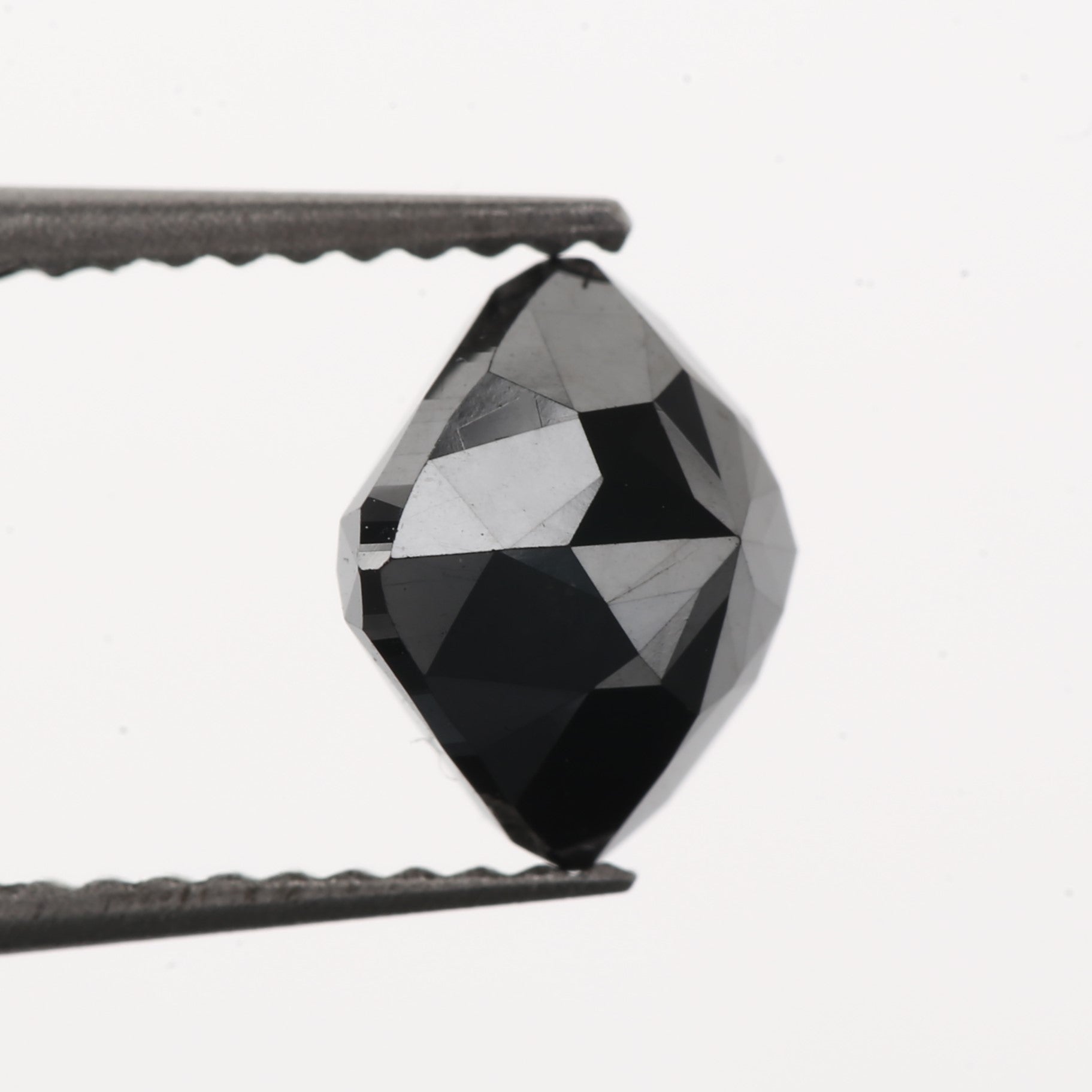 3 Carat 8 MM Natural Cushion Rose Cut Brilliant Black Loose Diamond - Blackdiamond