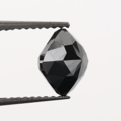 0.50 Carat 4.9 MM Natural Cushion Rose Cut Brilliant Black Loose Diamond - Blackdiamond