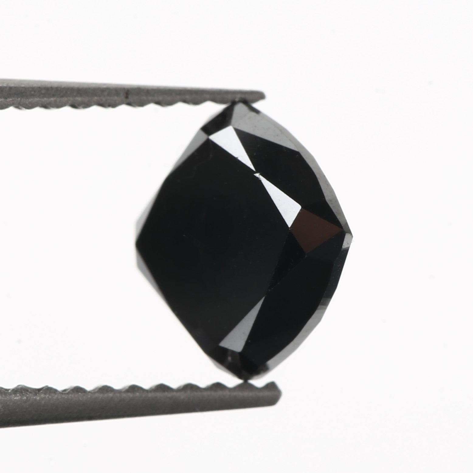 0.50 Carat 4.9 MM Natural Cushion Rose Cut Brilliant Black Loose Diamond - Blackdiamond