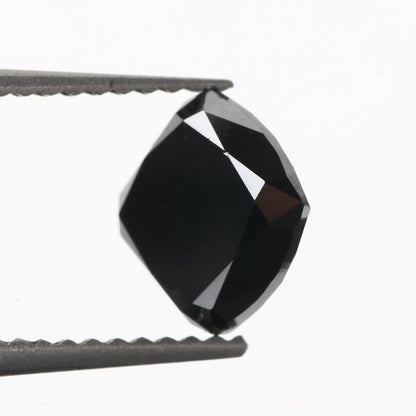 2.50 Carat 7.5 MM Natural Cushion Rose Cut Brilliant Black Loose Diamond - Blackdiamond