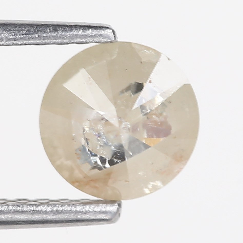 0.93 Carat Natural Round Cut Salt and Pepper Diamond 6.07 MM