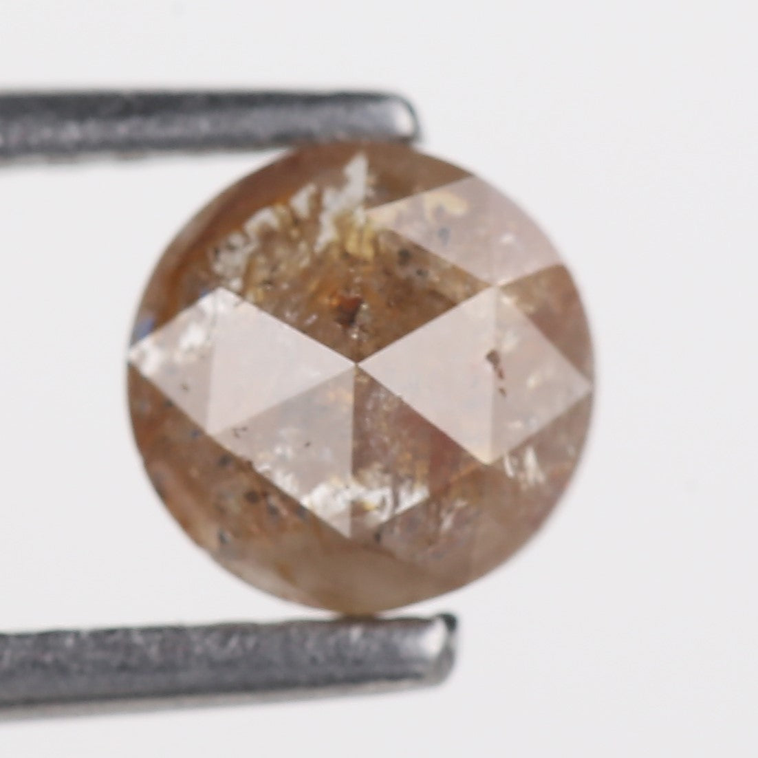 0.60 Carat Natural Salt and Pepper Round Rosecut Rustic Diamond 5.41 MM
